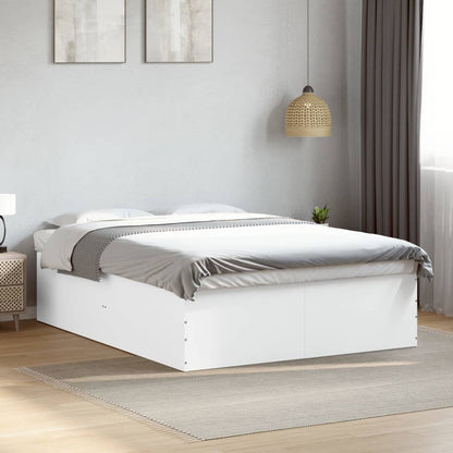 Estrutura de cama 160x200 cm derivados de madeira branco