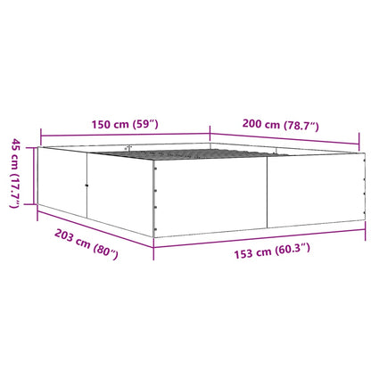 Estrutura de cama 150x200 cm derivados de madeira branco