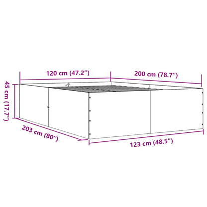 Estrutura de cama 120x200 cm derivados de madeira branco