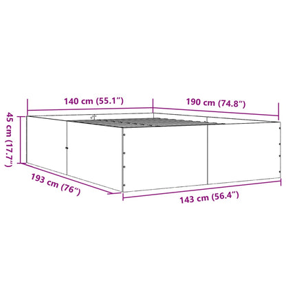 Estrutura de cama 140x190 cm derivados de madeira branco