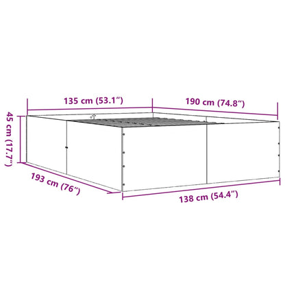 Estrutura de cama 135x190 cm derivados de madeira branco