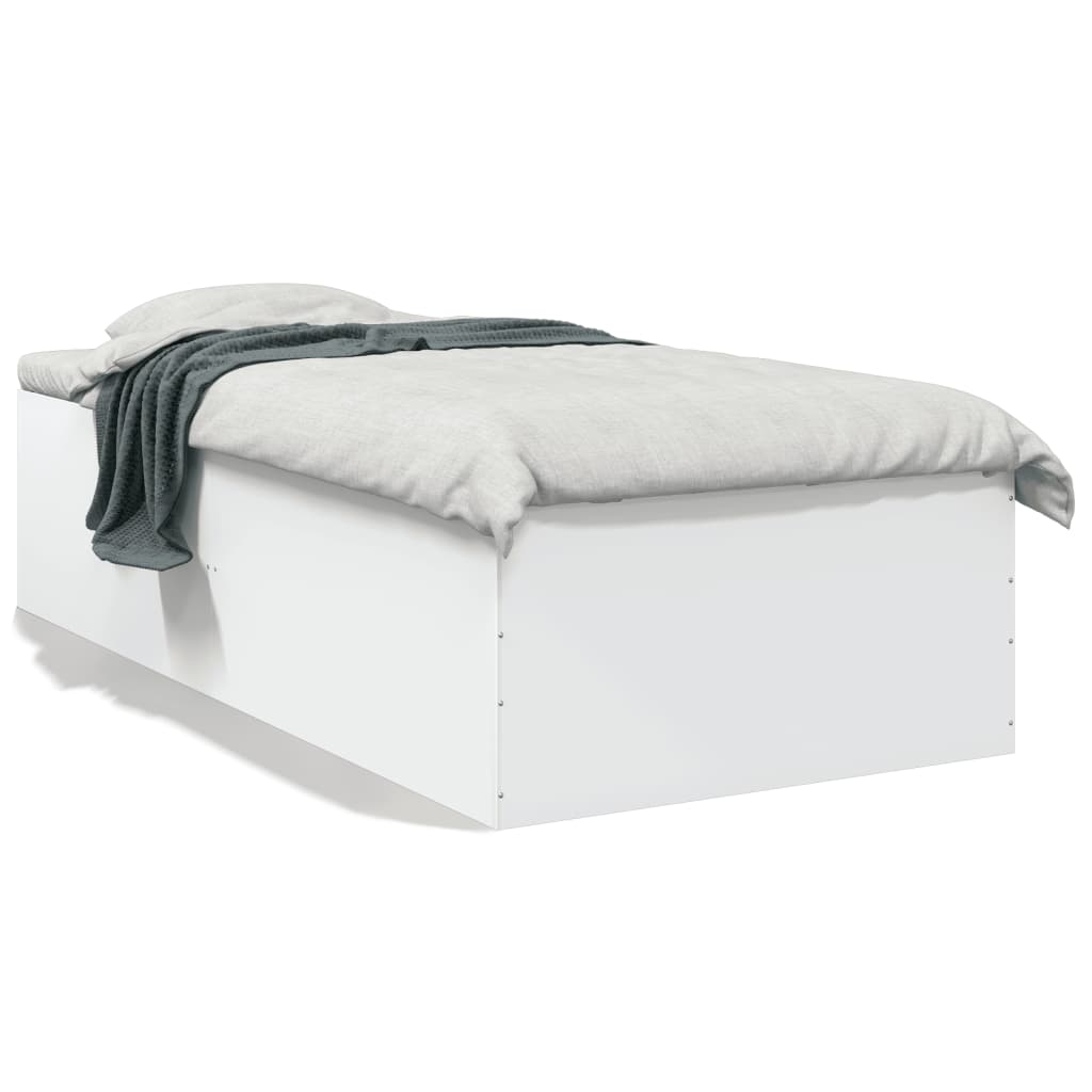 Estrutura de cama 90x190 cm derivados de madeira branco