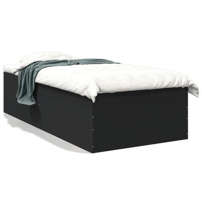 Estrutura de cama 75x190 cm derivados de madeira preto