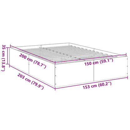 Estrutura de cama 150x200 cm derivados de madeira branco