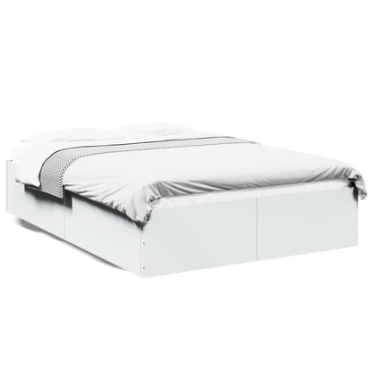 Estrutura de cama 135x190 cm derivados de madeira branco