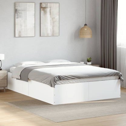 Estrutura de cama 120x190 cm derivados de madeira branco