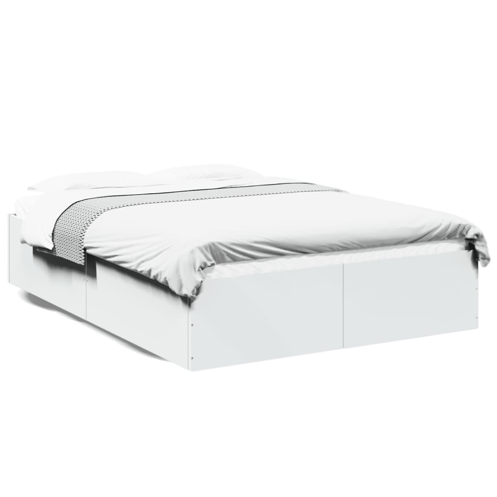 Estrutura de cama 120x190 cm derivados de madeira branco