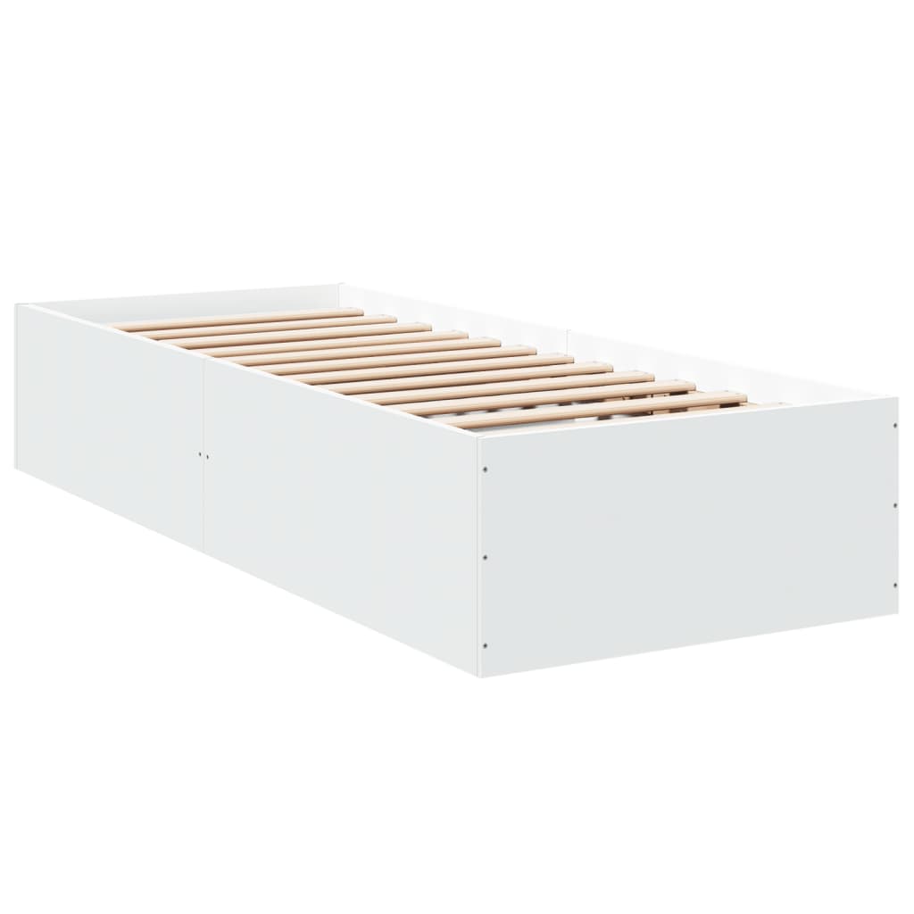 Estrutura de cama 100x200 cm derivados de madeira branco