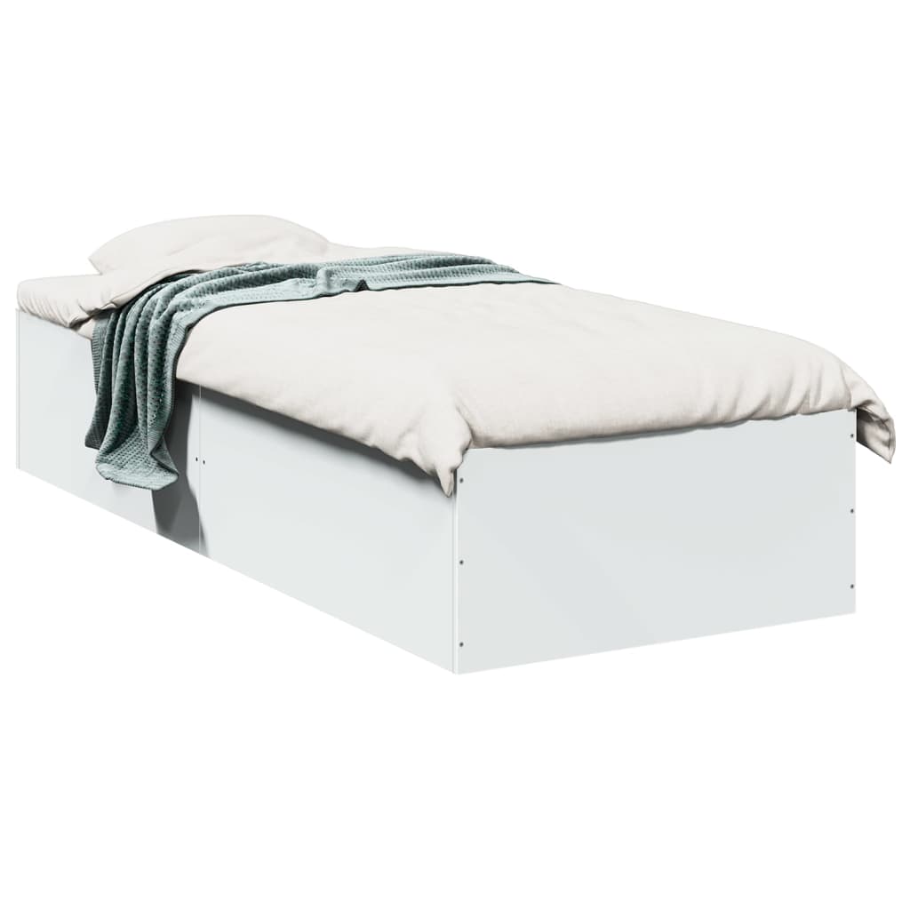 Estrutura de cama 100x200 cm derivados de madeira branco