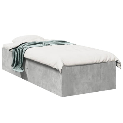 Estrutura de cama 100x200 cm derivados de madeira cinza sonoma