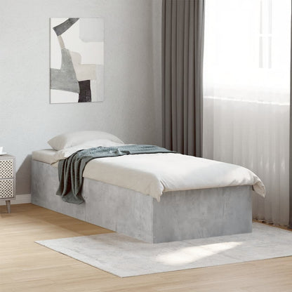 Estrutura de cama 90x200 cm derivados de madeira cinza sonoma