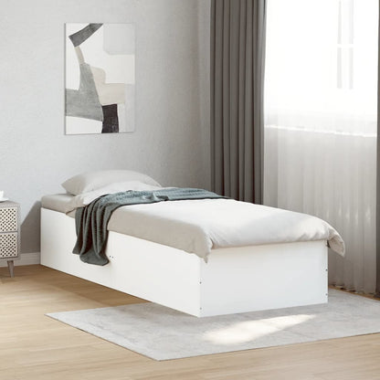 Estrutura de cama 90x190 cm derivados de madeira branco