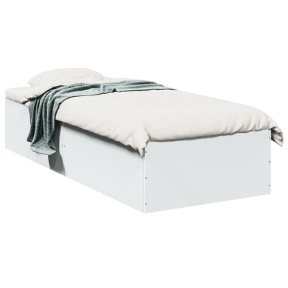 Estrutura de cama 90x190 cm derivados de madeira branco