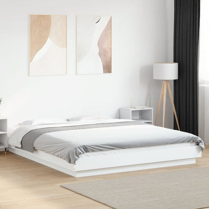 Estrutura de cama 150x200 cm derivados de madeira branco