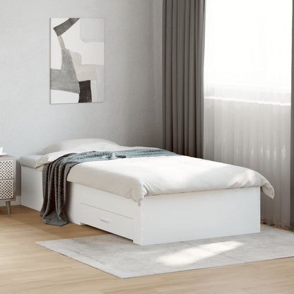 Estrutura cama c/ gavetas 90x190 cm derivados de madeira branco