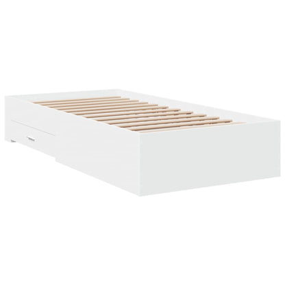 Estrutura cama c/ gavetas 90x190 cm derivados de madeira branco