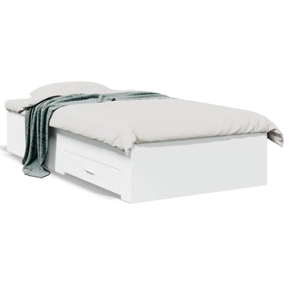 Estrutura cama c/ gavetas 90x190 cm derivados de madeira branco