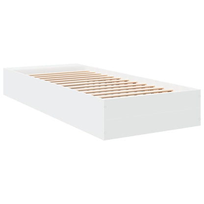 Estrutura de cama 90x200 cm derivados de madeira branco