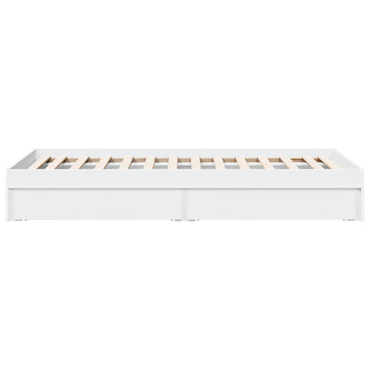 Estrutura de cama c/ gavetas 100x200cm derivados madeira branco