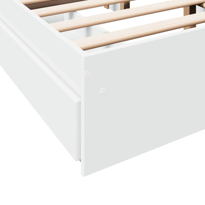 Estrutura de cama c/ gavetas 135x190cm derivados madeira branco