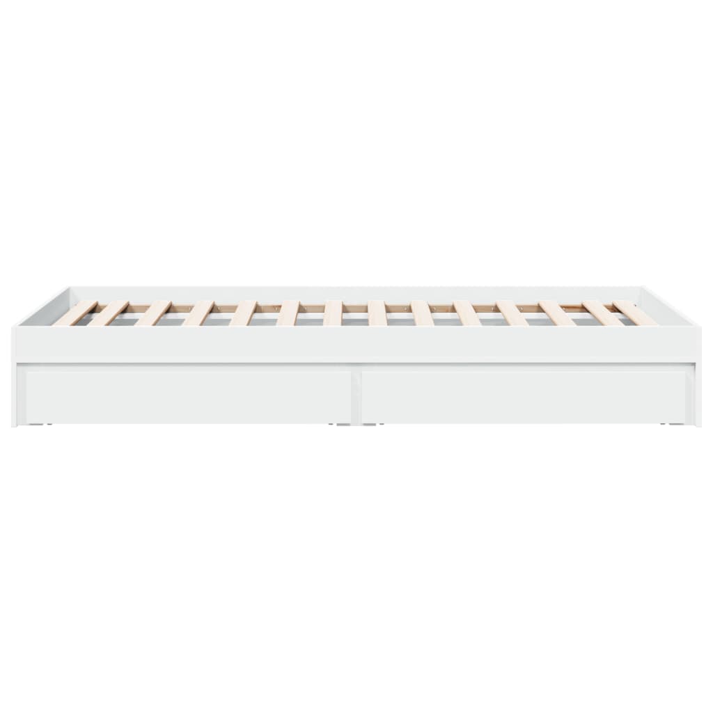 Estrutura cama c/ gavetas 75x190 cm derivados de madeira branco