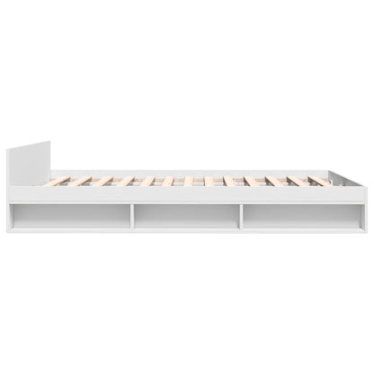 Estrutura de cama c/ gavetas 150x200cm derivados madeira branco