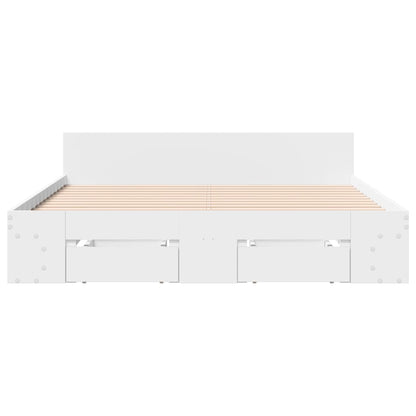 Estrutura cama c/ gavetas 120x190cm derivados de madeira branco