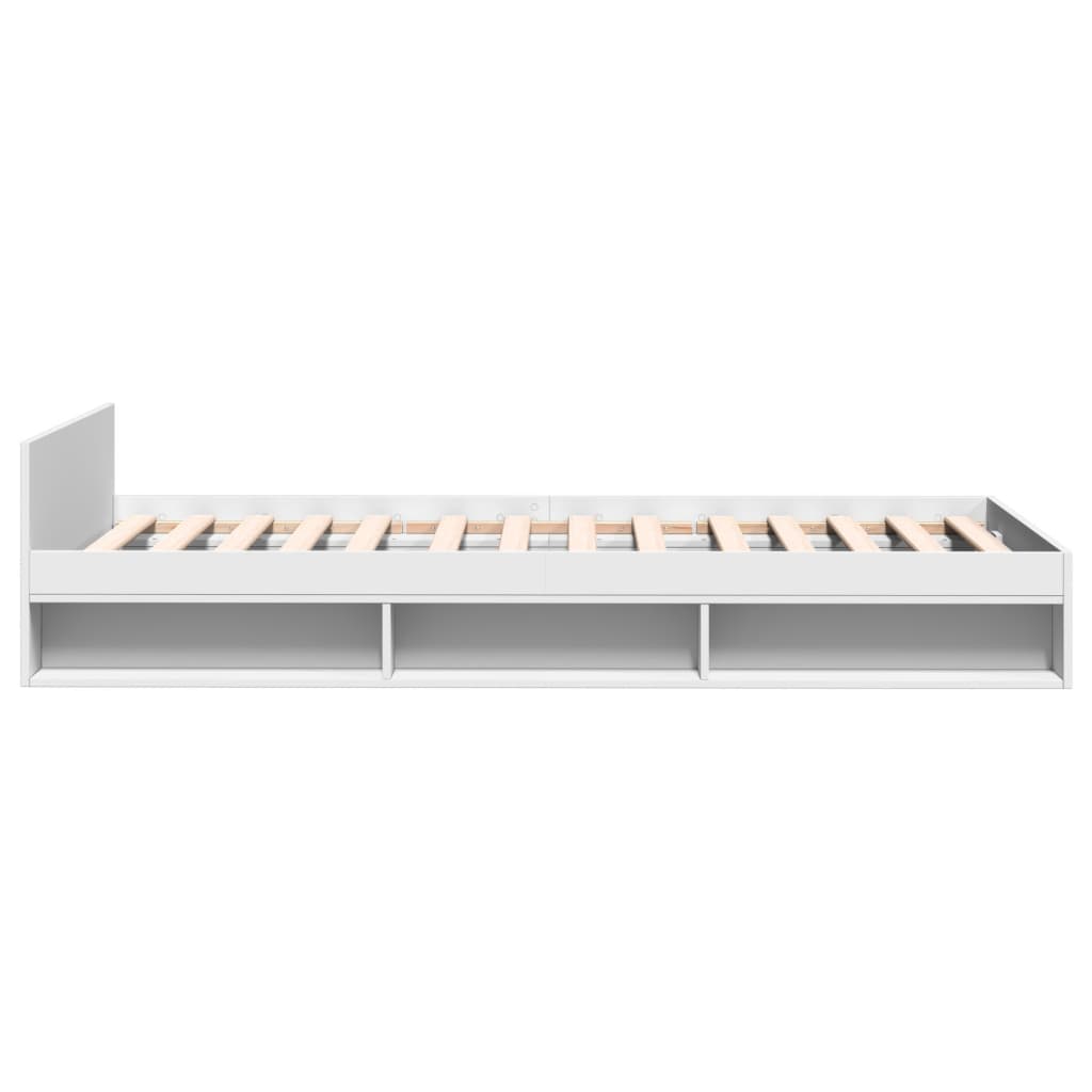 Estrutura cama c/ gaveta 90x190 cm derivados de madeira branco