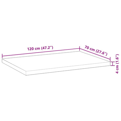 Tampo de secretária 120x70x4 cm acácia maciça não tratada