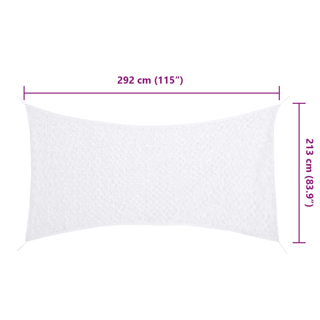 Rede de camuflagem com saco de arrumação 292x213 cm branco