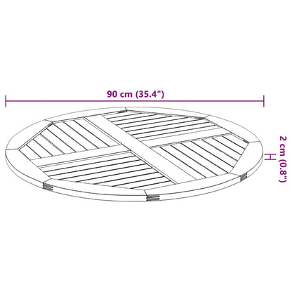 Tampo de mesa redondo Ø90x2,2 cm madeira de acácia maciça