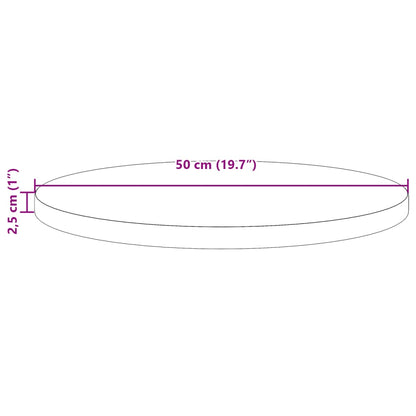 Tampo de mesa redondo Ø50x2,5 cm pinho maciço castanho-mel