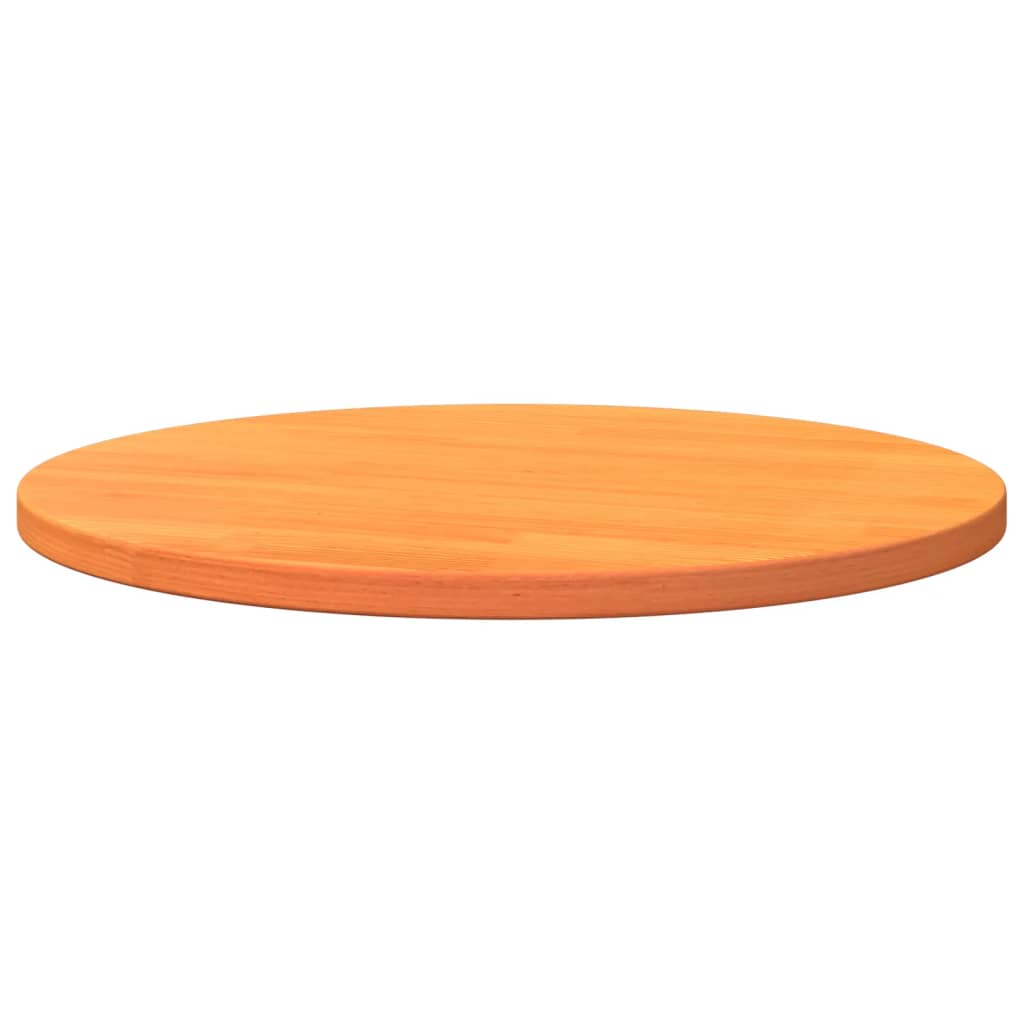 Tampo de mesa redondo Ø60x2,5 cm pinho maciço castanho-mel