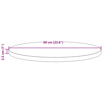 Tampo de mesa redondo Ø60x2,5 cm pinho maciço castanho-mel