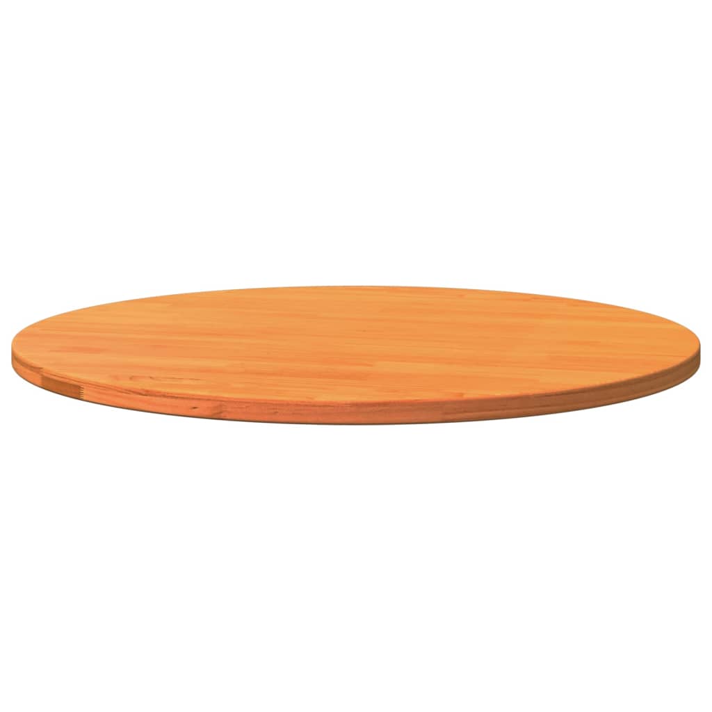 Tampo de mesa redondo Ø80x2,5 cm pinho maciço castanho-mel