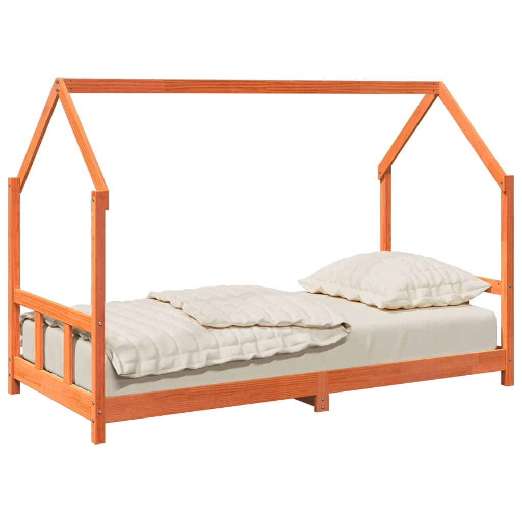 Estrutura de cama para crianças 90x190 cm pinho maciço