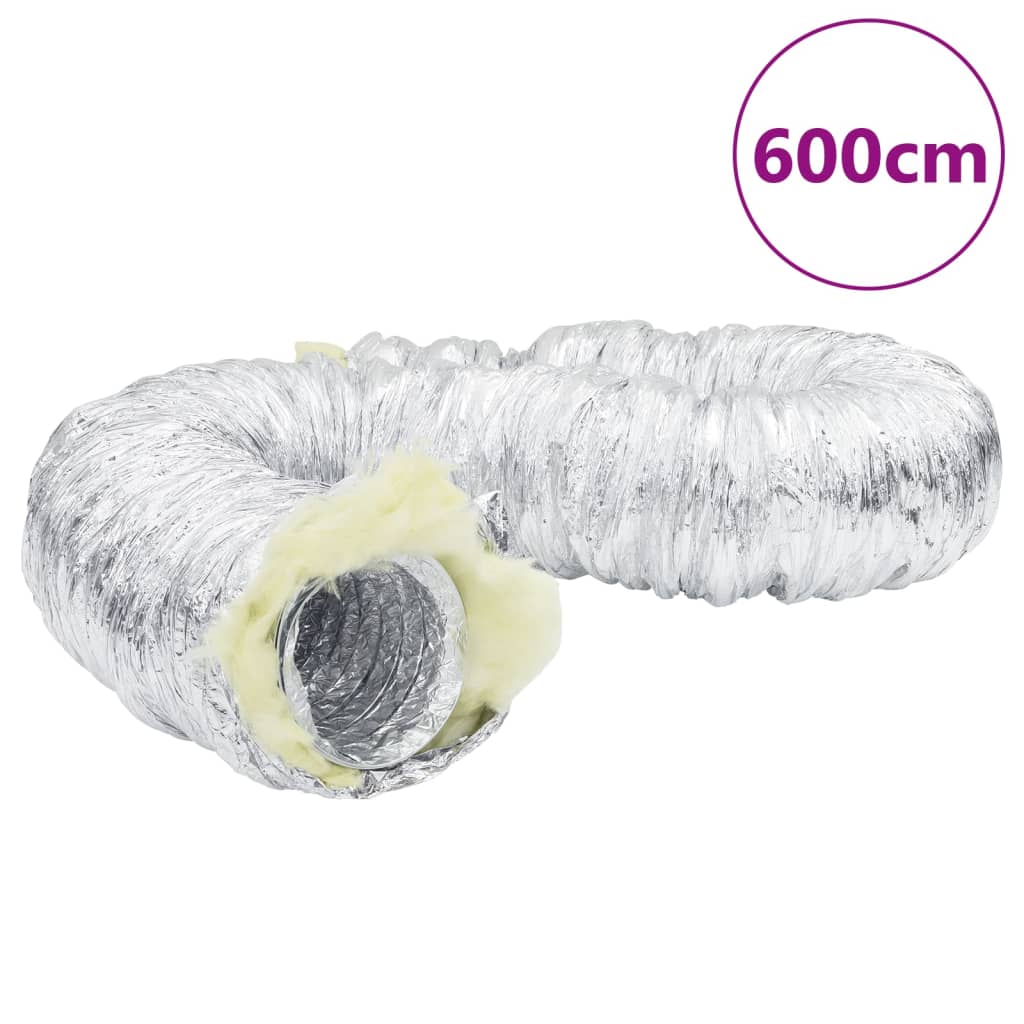 Conduta de ventilação 6 m Ø12,5 cm alumínio isolado