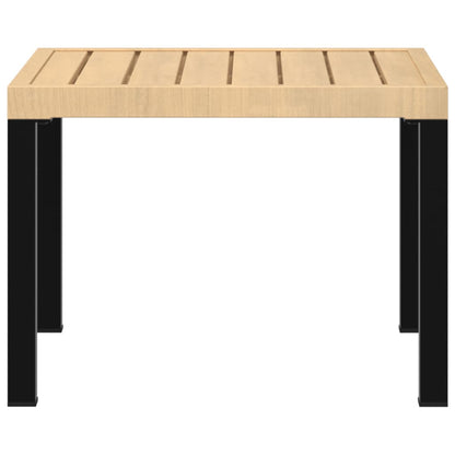 Mesa de centro p/ jardim 55x55x39,5 cm aço revestido a pó preto