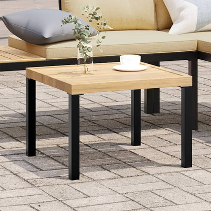 Mesa de centro p/ jardim 55x55x39,5 cm aço revestido a pó preto