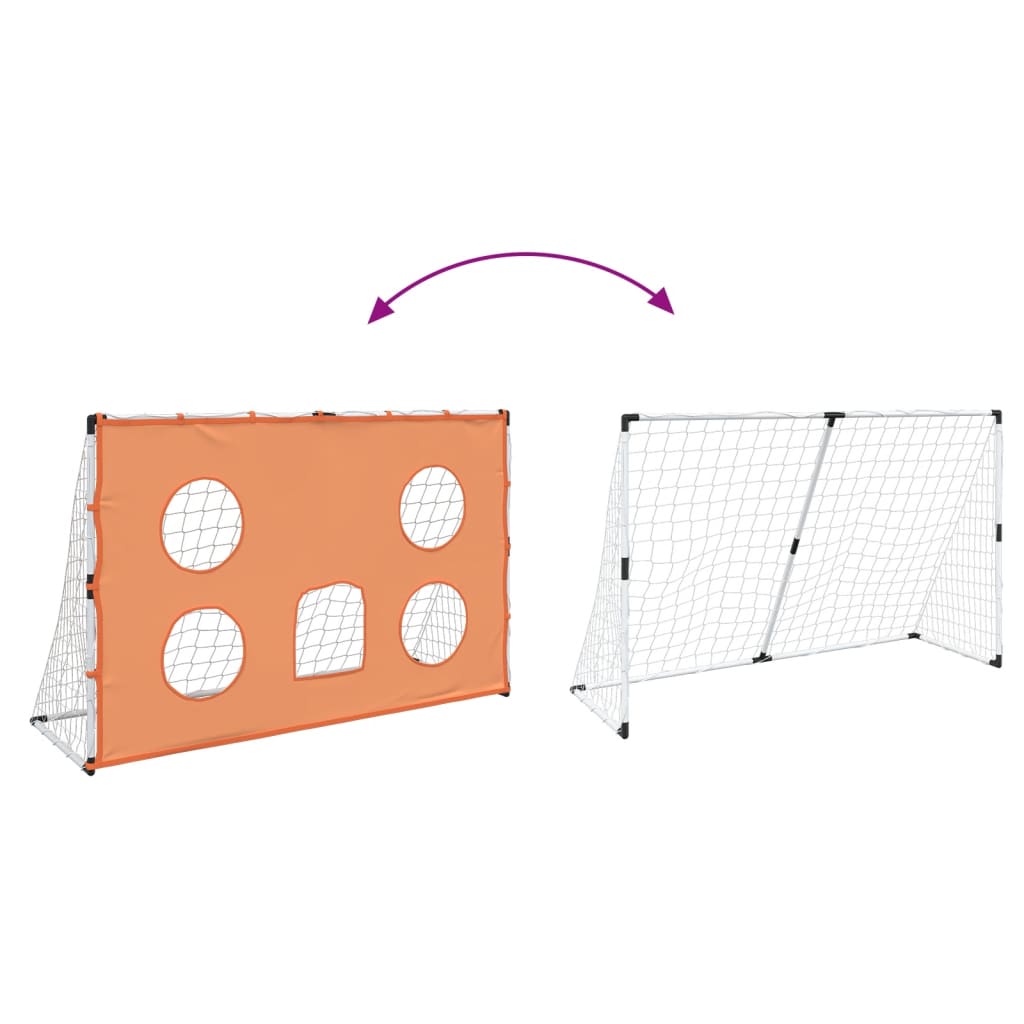 Baliza de futebol infantil com alvos e bola 182x62x118 cm