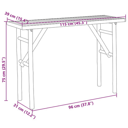 Mesa consola 115x39x75 cm bambu