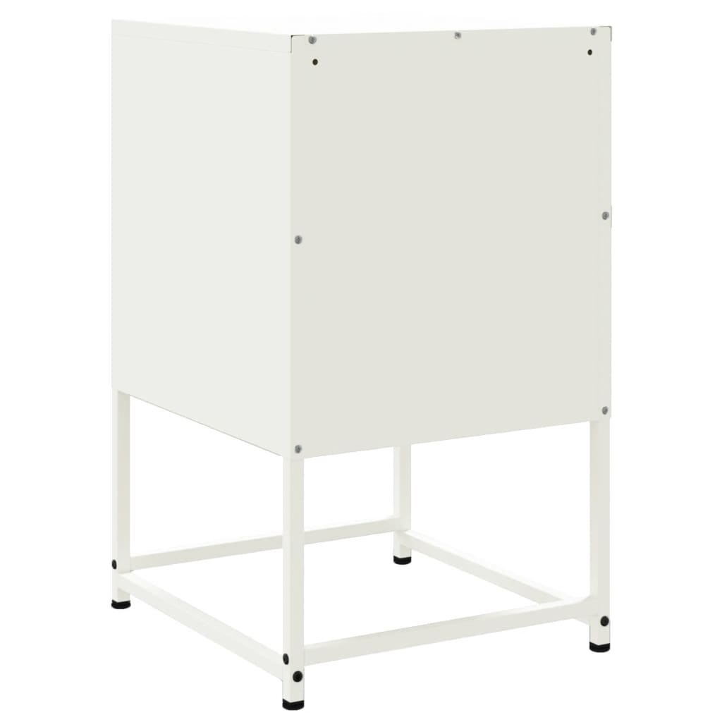 Mesa de cabeceira 36x39x60,5 cm aço branco