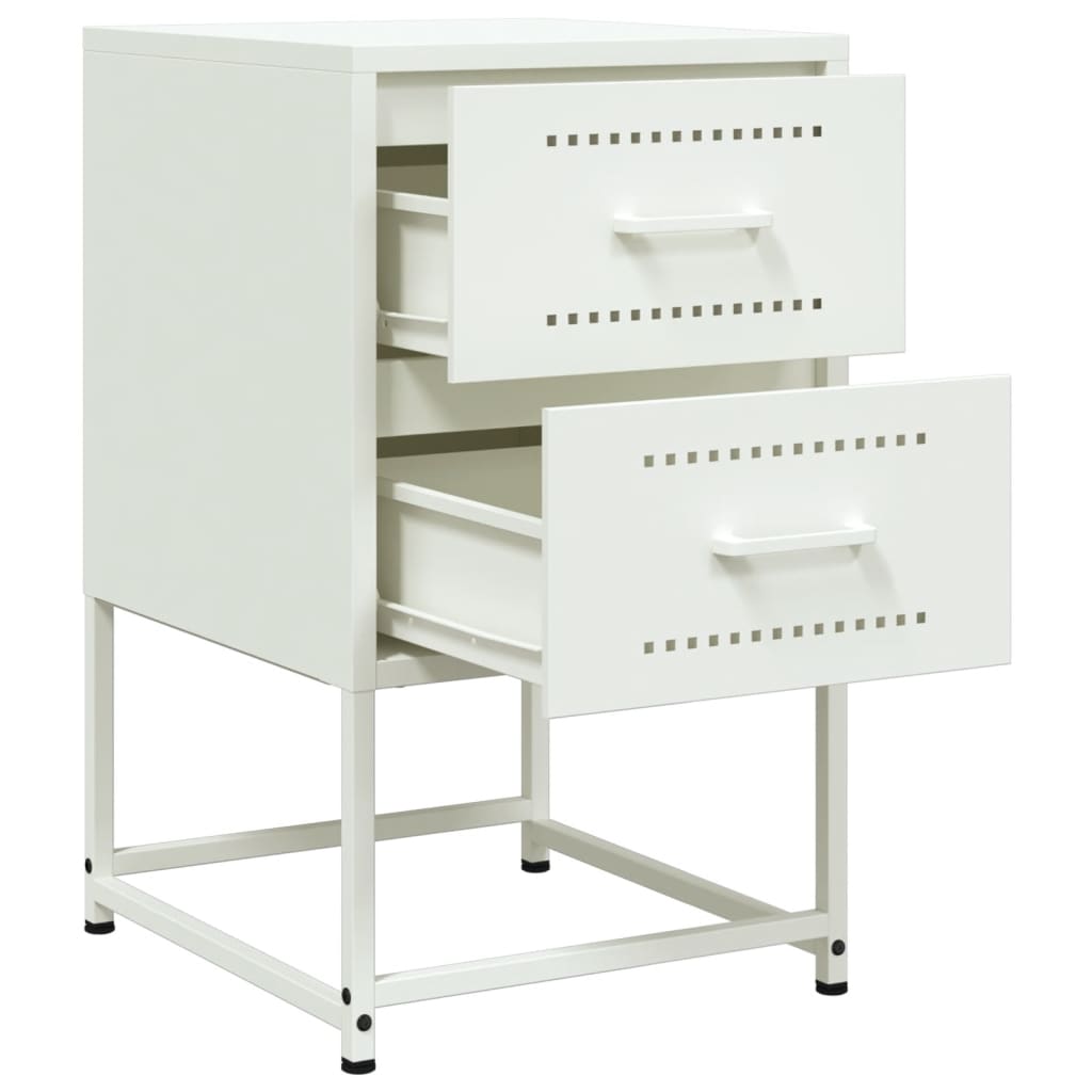 Mesa de cabeceira 36x39x60,5 cm aço branco