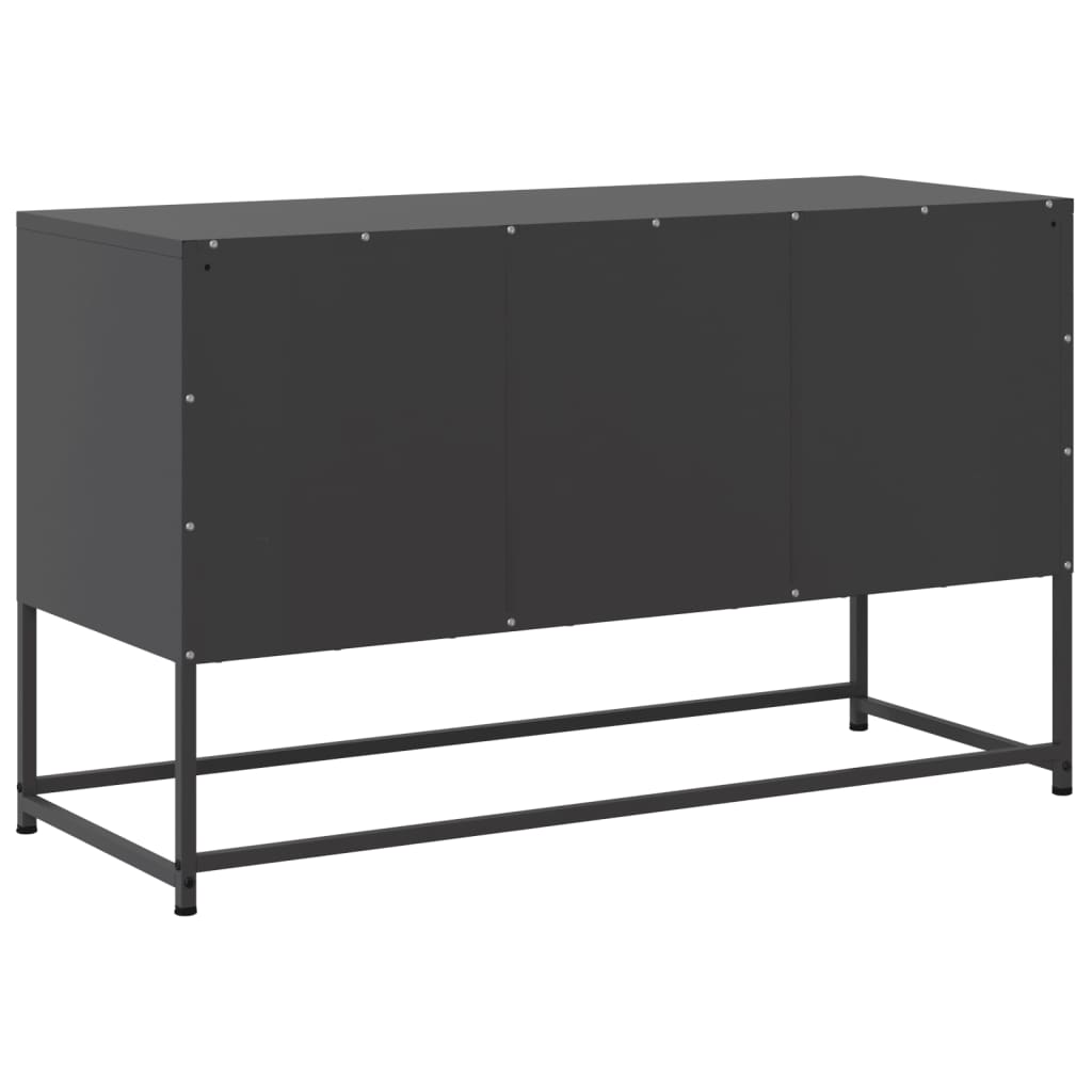 Móvel de TV 100,5x39x60,5 cm aço preto