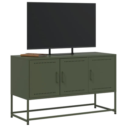 Móvel de TV 100,5x39x60,5 aço verde azeitona