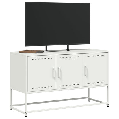 Móvel de TV 100,5x39x60,5 cm aço branco