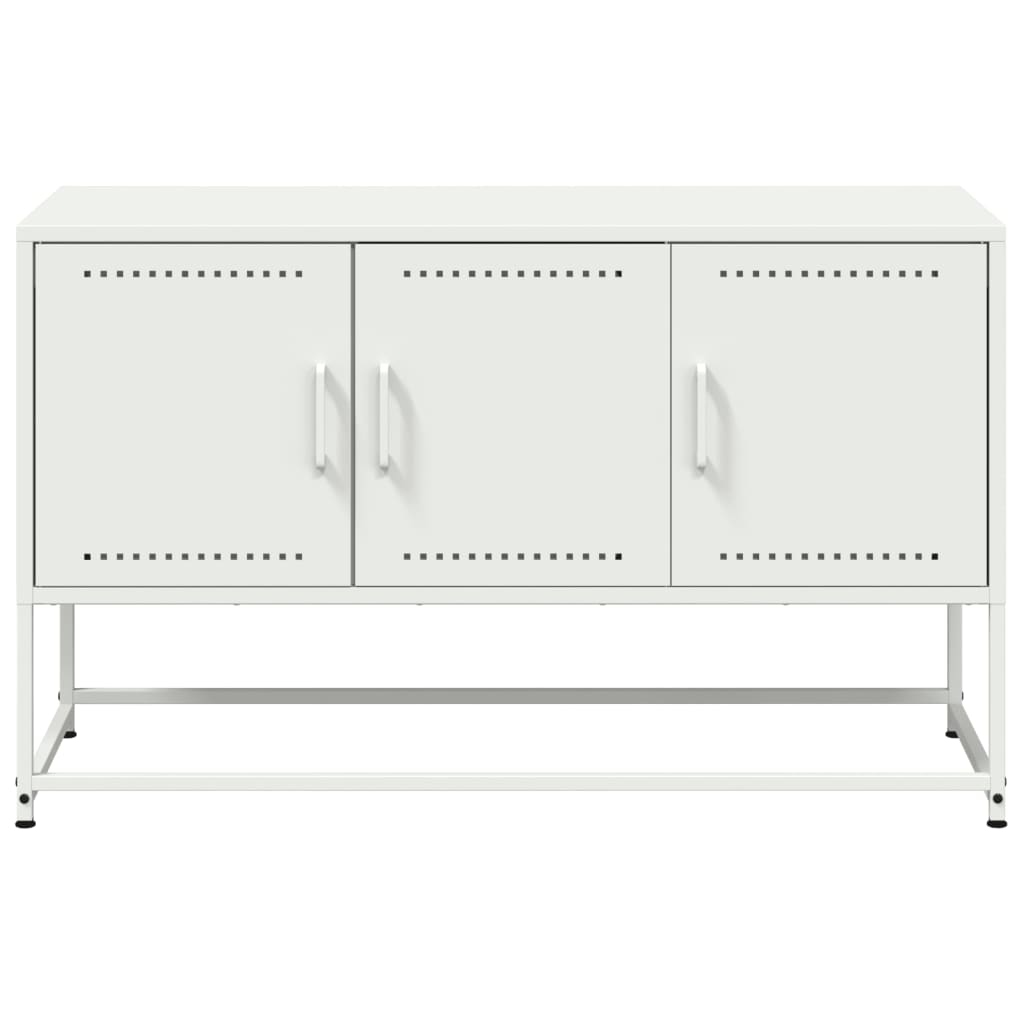 Móvel de TV 100,5x39x60,5 cm aço branco