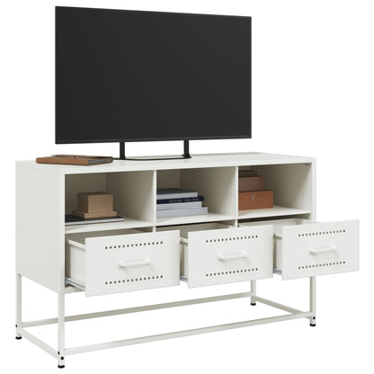 Móvel de TV 100,5x39x60,5 cm aço branco