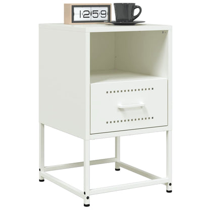 Mesa de cabeceira 36x39x60,5 cm aço branco