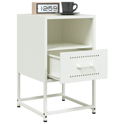 Mesa de cabeceira 36x39x60,5 cm aço branco